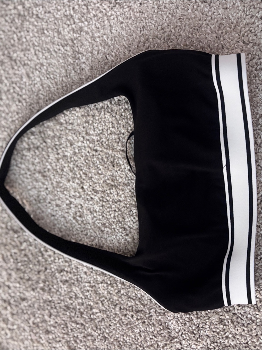 aerie Black and White Athletic Sports Bra